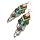 Drop Pierced Fashion Earrings Burnt Gold & Multi