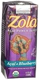 Zola Acai Power Juice, Acai & Blueberry, 11-Ounce Boxes (Pack of 12)