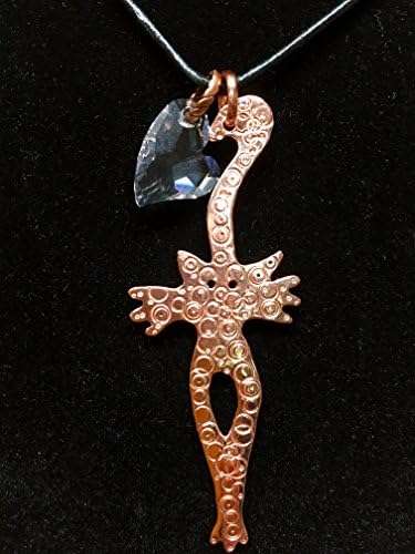 The Copper Bubble Cat Returns in New Bubble Cat Pendant, with a Swarovski Crystal Heart!