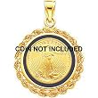 14K Gold Onyx Rope Bezel for 1/10oz American Eagle Coin
