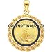 14K Gold Onyx Rope Bezel for 1/10oz American Eagle Coin