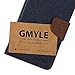 GMYLE Galaxy Note 4 Case, PU Leather Wallet Case Cover with Stand Feature and Credit Card ID Holders for Samsung Galaxy Note 4 IV N910 - Navy Blue & Brown