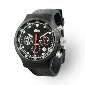Lacoste -2010323 - Montre Homme - Quartz Analogique - Chronographe - Bracelet en Caoutchouc Noir