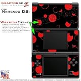 Nintendo DSi Skin Lots of Dots Red on Black WraptorSkinz Skins (DSi NOT INCLUDED)