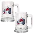 Colorado Avalanche NHL 2pc 15oz Glass Tankard Set- Primary Logo by Great American Products