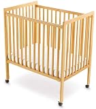 Foundations 02-CC-N3 SafetyCraft Clearview Fixed-Side Childcare Crib with Adjustable Mattress Board - Natural
