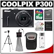 Nikon Coolpix P300 12.2 MP Digital Camera (Black) with 16GB Card + Battery + Case + Tripod + Accessory Kit Nikon Coolpix P300 12.2 MP Digital Camera (Black) with 16GB Card + Battery + Case + Tripod + Accessory Kit