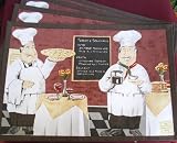 Set of 4 Chef At Lunch Place Mats