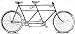Miniature tandem bicycle rubber stamp WM Miniature tandem bicycle rubber stamp WM