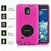Galaxy Note 4 Case, Honeycase Military Extreme-Duty Shockproof Rugged Hybrid Armor Case Cover with Belt Clip Holster Rotating Kickstand and Screen Protector for Samsung Galaxy Note 4 (Pink)