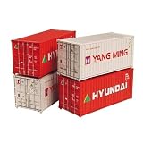Graham Farish 379-352A Pack 20Ft Containers Yang Ming & Hyundai (4) by Graham Farish