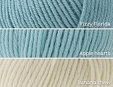 Kokobino - Knit Your Own - Stipy Squares Baby Blanket with Mitts and Booties, Knitting Kit : Fizzy Florida 0-12m EFM1002