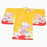 着物ひととき 七五三 3歳 女の子 着物 黄 花 流水 ii3227a05 中古