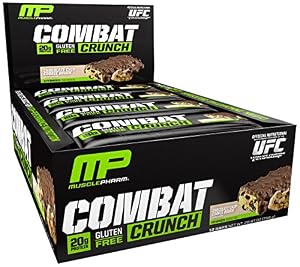 Muscle Pharm Combat Crunch Supplement, Chocolate Chip Cookie Dough, 12 Count