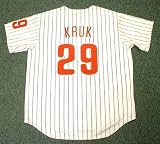 JOHN KRUK Philadelphia Phillies 1993 Majestic Home Baseball Jersey