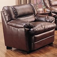 Harper Chair in Rich Brown Leather by Coaster Furniture