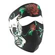 ZANheadgear Black/Red Comedy/Tragedy Skulls Neoprene Face Mask