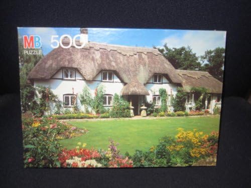 MB Croxley 500 Piece Interlocking Jigsaw Puzzle - Thatched Eaves Cottage