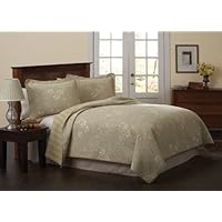 Dijon Bouquet 2-Piece Cotton Quilt, Green