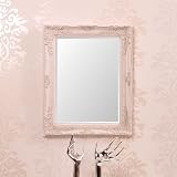 Produkt-Bild: FACETTENSPIEGEL mit BAROCK HOLZRAHMEN wandspiegel antiker look weiss