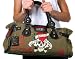 ED HARDY Christian Audigier Diddy Love Kills Womens Purse Handbag Khaki Image