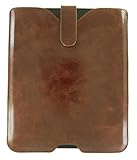 Brown Leather Sleeve for Apple iPad 2, iPad 1
