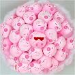 Forever Love Flower Bouquet of Dolls, 1 Love pig & 29 Mimi Pigs