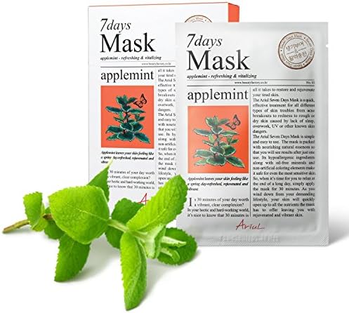 Arial 7 Days Facial Mask 7sheet (Apple mint)
