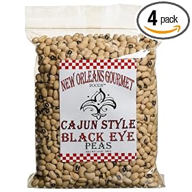 New Orleans Gourmet Foods Black Eye Pea Mix,  Cajun Style,14-Ounces Boxes (Pack of 4)