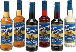 Torani Variety Pack, Sugar Free, 25.4-Ounce Bottles (Pack of 6)