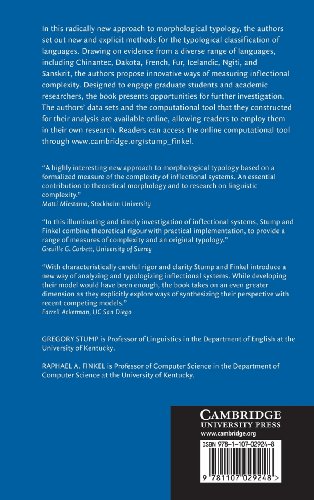 Morphological Typology: From Word to Paradigm (Cambridge Studies in Linguistics)の表紙
