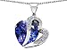 Original Star K(tm) 925 Simulated Heart Shape Tanzanite Pendant in .925 Sterling Silver