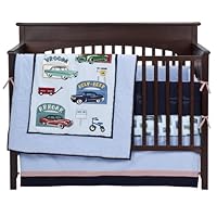 Bananafish Baby Boy's Retro Car's 4pc Crib Set