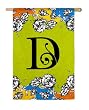 Gablecrest Monogram Silk Reflections Garden Size Flag - D Gablecrest Monogram Silk Reflections Garden Size Flag - D