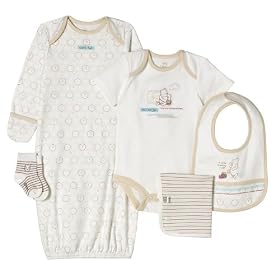 Classic Pooh 5 Piece Layette Gift Set - Neutral