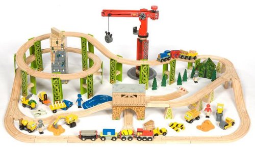 Childrens Toyshop  Toys : Construction Train Set (114 Piece)