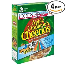 Apple Cinnamon Cheerios Cereal, 18-Ounce Boxes (Pack of 4)