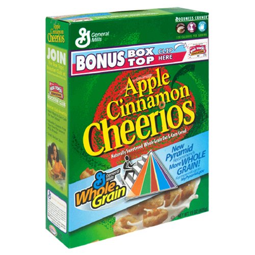 Apple Cinnamon Cheerios Cereal, 18-Ounce Boxes (Pack of 4) by Cheerios