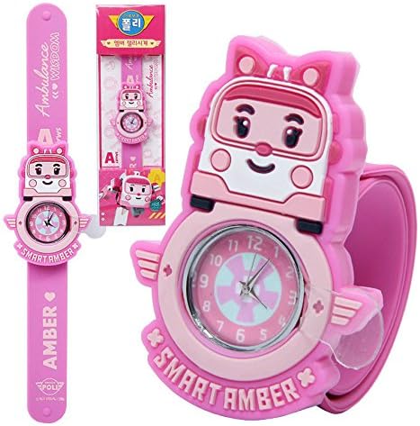 (Amber)-Robocar Poli one touch jelly watch toy Korea TV Animation
