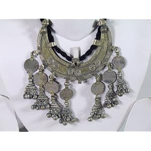 Unique Kuchi Metal Beads Handmade Coin Necklace Jewelry