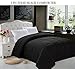 Elegant Comfort Luxury Down Alternative Comforter/Duvet Cover Insert, Twin, Black