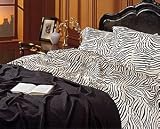 Scent Sation 100KCBZBRA Charmeuse Zebra Print King Sheet Set