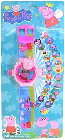 Peppa pig Watch Digital LCD Watch with 20 Image Projector Toy Attachment # AS 8
