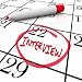 Interview Day Circled on Calendar - Meet New Employer - 24H x 24W - Peel and Stick Wall Decal by Wallmonkeys
