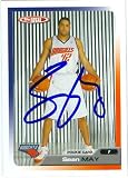 Sean May Autographed/Hand Signed Basketball Card (Charlotte Bobcats) 2006 Topps Total #306