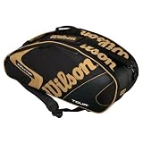 Wilson [K] Tour Six Pack Tennis Bag   Black/Gold