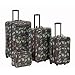 Rockland Luggage Brown Leaf 4 Piece Luggage Set, Brown Leaf, One Size