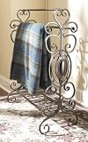 Tuscan Cameo Scroll Iron Blanket & Quilt Rack
