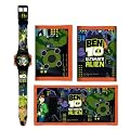 Ben 10 Boy's Quartz Watch with LCD Dial Digital Display and Multicolour Plastic or Pu Strap 25862