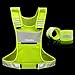 Reflective Vest for Running or Cycling With Pocket, Two 3M Safety Reflective Bands, High Visibility Gear Motorcycle Walking Jogging
